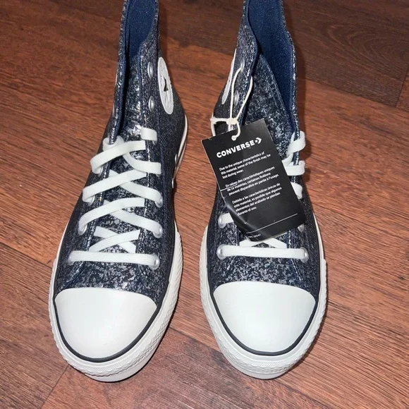Converse Black and White Speckled High-Tops - Picture 4 of 7